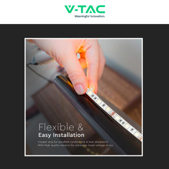VT-5050-60 Striscia LED Flessibile 35W SMD RGB 60 LED/m 12V - 5m V-Tac