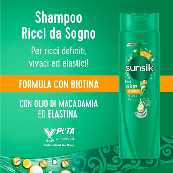 Shampoo Ricci da Sogno Anticrespo Flacone da 250ml Sunsilk