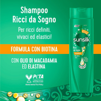 Shampoo Ricci da Sogno Anticrespo Flacone da 250ml Sunsilk