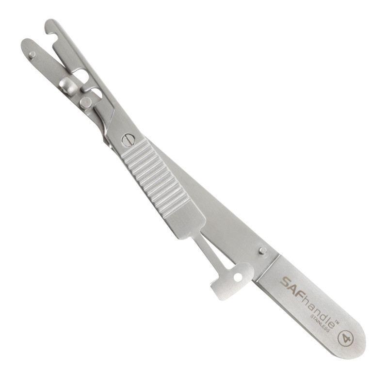 Manico Portalame di Sicurezza n.4 Acciaio Inox per Lame n.20-25 Gima