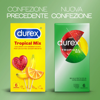 Preservativi Durex Tropical Mix alla Frutta 6 Profilattici