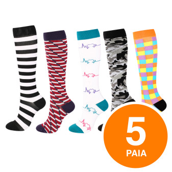 Funny Calze a Compressione Disegno 5 Taglia L-XL 5 Paia Gima