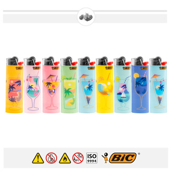 Bic Maxi J26 Fantasia Summer Drinks - Serie da 5 Accendini