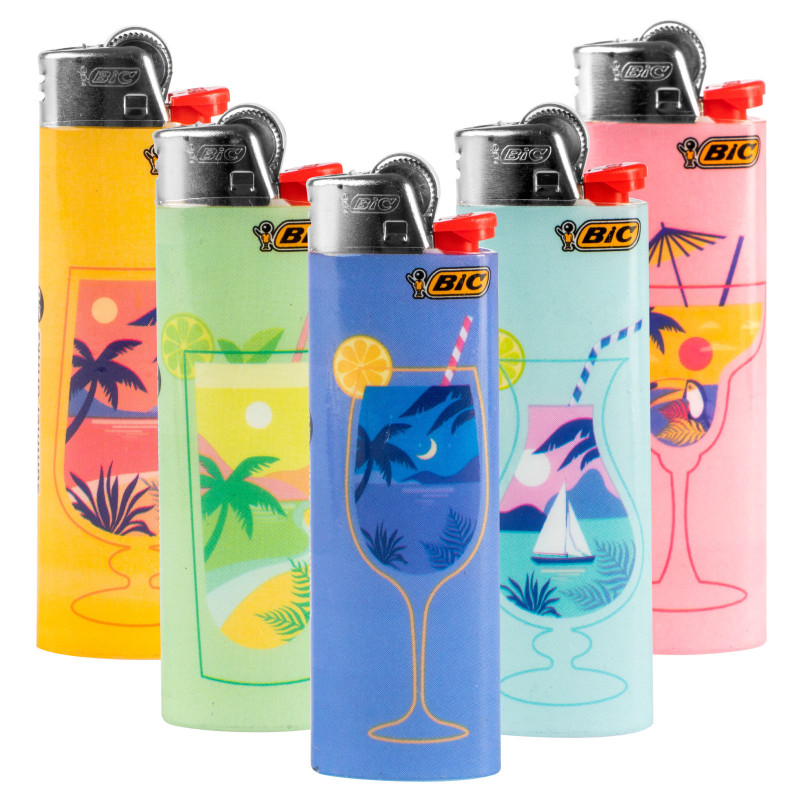 Bic Maxi J26 Fantasia Summer Drinks - Serie da 5 Accendini