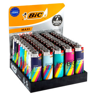 Bic Maxi J26 Fantasia Positive Message - Box da 50 Accendini