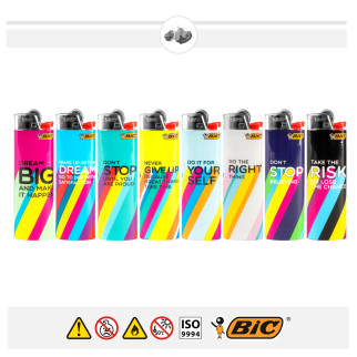 Bic Maxi J26 Fantasia Positive Message - Serie da 5 Accendini