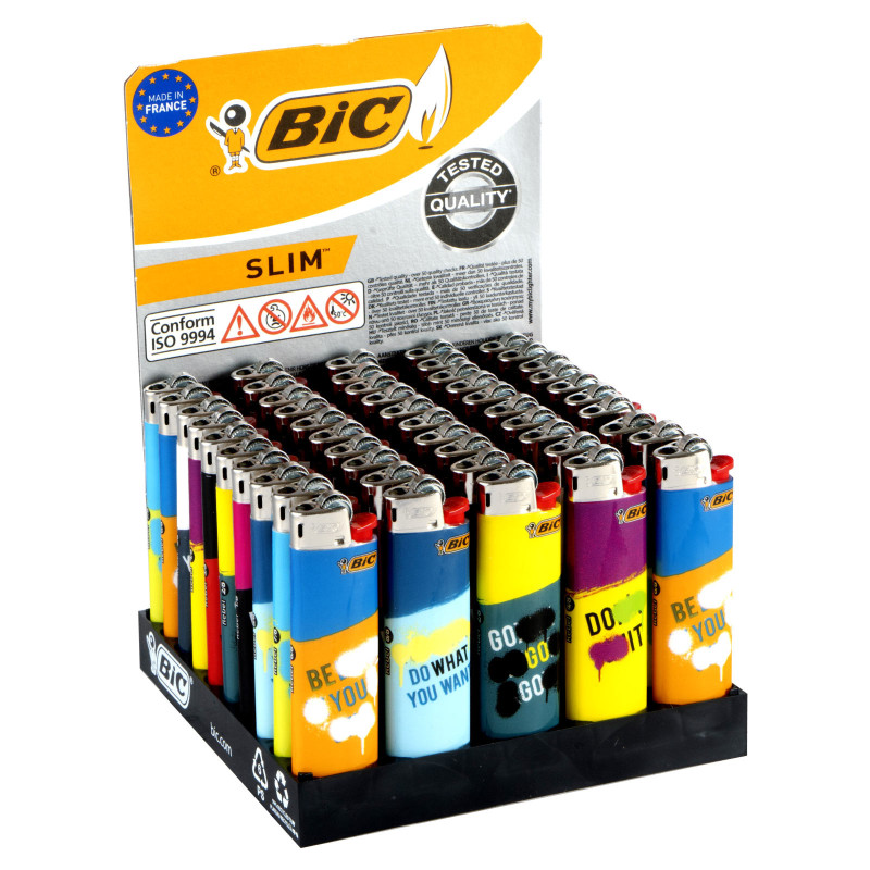 Bic Slim J23 Fantasia Rebel - Box da 50 Accendini