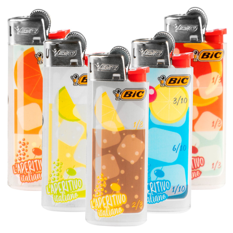 Bic Mini J25 Fantasia Cocktail - Serie da 5 Accendini