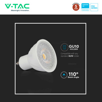 VT-247 Faretto LED GU10 6W Spotlight SMD Chip Samsung V-Tac Pro