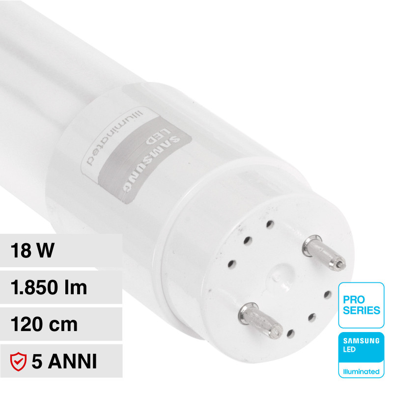 VT-121 Tubo LED SMD Nano Plastic T8 G13 18W 120cm V-Tac Pro