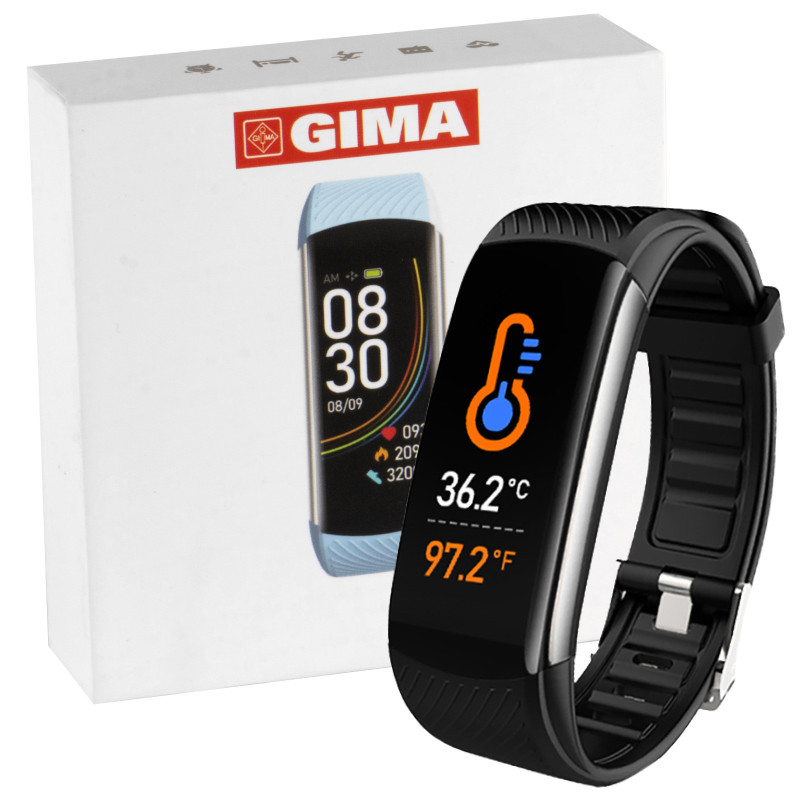 Gima Activity Health Tracker Fitband Plus Braccialetto Smart per Attività Fisica e Parametri Salute