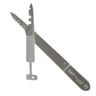 Manico Portalame di Sicurezza n.3 Acciaio Inox per Lame n.10-15 Gima
