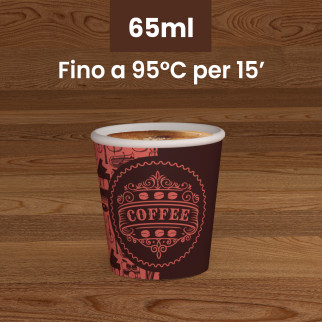 50 Bicchierini da Caffè in Carta PubPinkCUP da 65ml