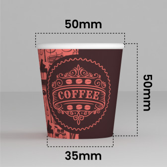 50 Bicchierini da Caffè in Carta PubPinkCUP da 65ml