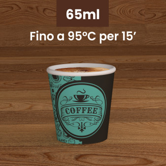 50 Bicchierini da Caffè in Carta PubGreenCUP da 65ml