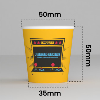 50 Bicchierini da Caffè in Carta ArcadeCUP da 65ml