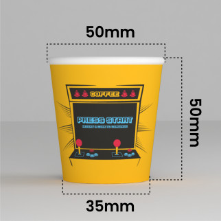 50 Bicchierini da Caffè in Carta ArcadeCUP da 65ml