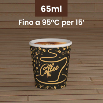 50 Bicchierini da Caffè in Carta CoffeeGoldCUP da 65ml
