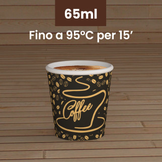 50 Bicchierini da Caffè in Carta CoffeeGoldCUP da 65ml