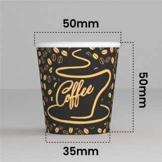 50 Bicchierini da Caffè in Carta CoffeeGoldCUP da 65ml