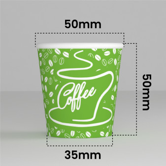 50 Bicchierini da Caffè in Carta CoffeeGreenCUP da 65ml