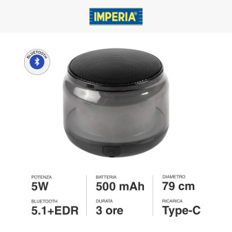 Speaker Bluetooth da 15W con Tecnologia LED SMD Multicolore Imperia