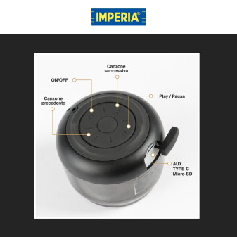 Speaker Bluetooth da 15W con Tecnologia LED SMD Multicolore Imperia