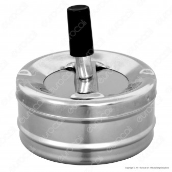 Posacenere Grigio a Scatto da Tavolo in Metallo