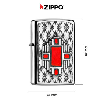 Accendino Zippo mod. 2005083 Red Diamond Antivento Ricaricabile