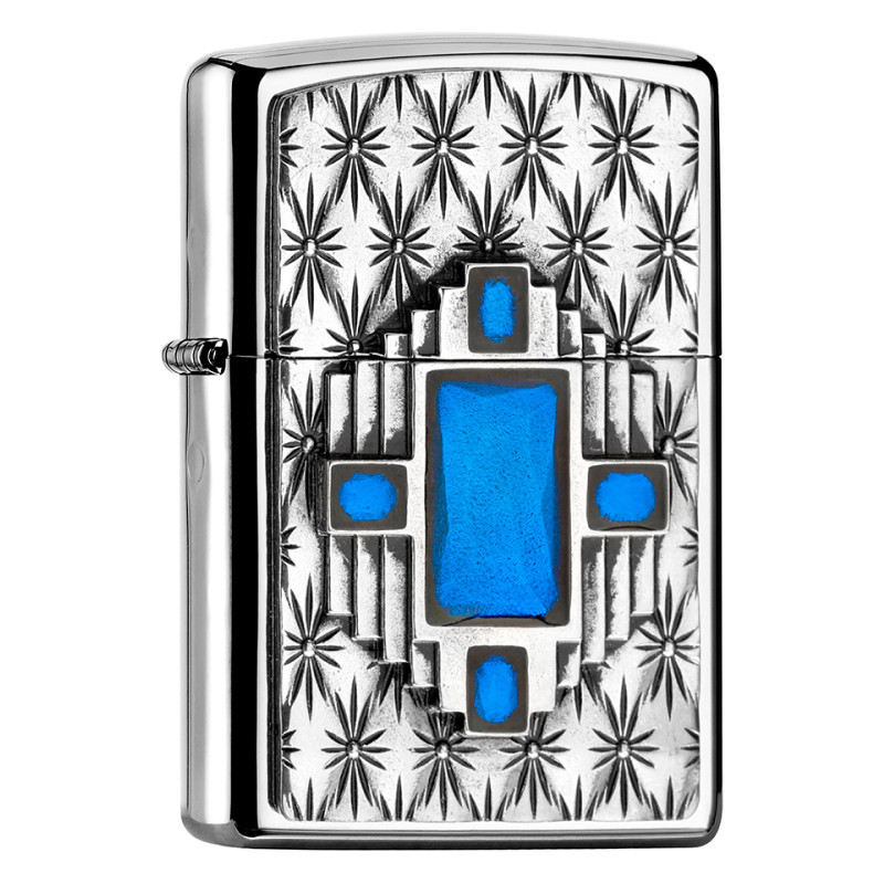Accendino Zippo mod. 2005081 Blue Diamond Antivento Ricaricabile