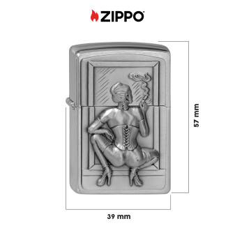 Accendino Zippo mod. 1300127 Smoking Woman Antivento Ricaricabile