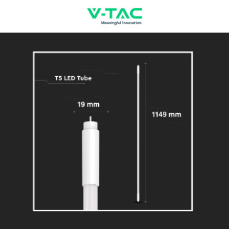 VT-1225 Tubo LED T5 G5 16W SMD 120cm in Plastica V-Tac