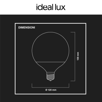 Lampadina LED E27 18W Bulb G120 Globo SMD Ideal Lux