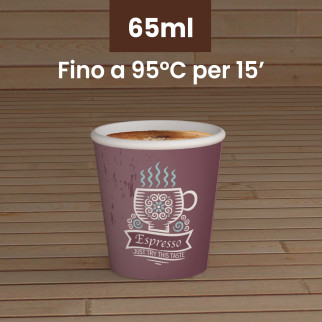 50 Bicchierini da Caffè in Carta CuzcoCUP Brown da 65ml