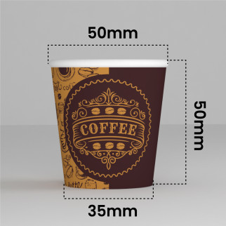 100 Bicchierini in Carta Riciclabile PubCUP da 65ml e Coperchi