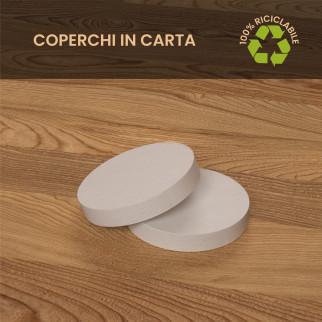 100 Bicchierini in Carta Riciclabile CuzcoCUP Yellow da 65ml e Coperchi