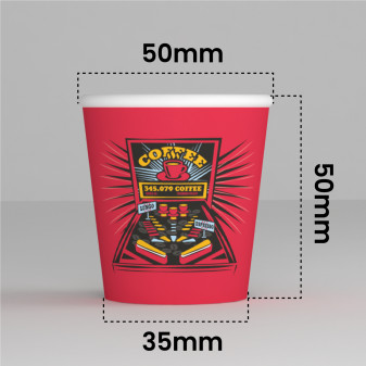 100 Bicchierini in Carta Riciclabile FlipperCUP da 65ml e Coperchi