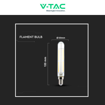 VT-2204 Lampadina LED E14 Bulb T20 Filament Vetro V-Tac