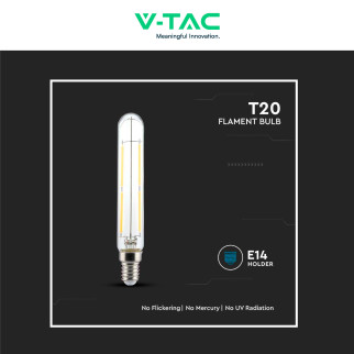 VT-2204 Lampadina LED E14 Bulb T20 Filament Vetro V-Tac