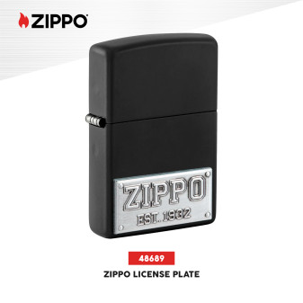 Accendino Zippo mod. 48689 Zippo License Plate Emblem Ricaricabile