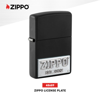 Accendino Zippo mod. 48689 Zippo License Plate Emblem Ricaricabile