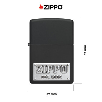 Accendino Zippo mod. 48689 Zippo License Plate Emblem Ricaricabile