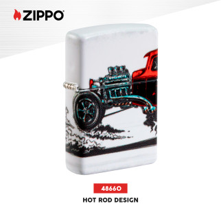 Accendino Zippo Premium mod. 48660 Hot Rod Design Ricaricabile