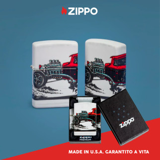 Accendino Zippo Premium mod. 48660 Hot Rod Design Ricaricabile