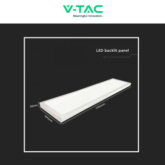 VT-12030 Pannello LED Rettangolare 120x30 40W SMD Driver V-Tac
