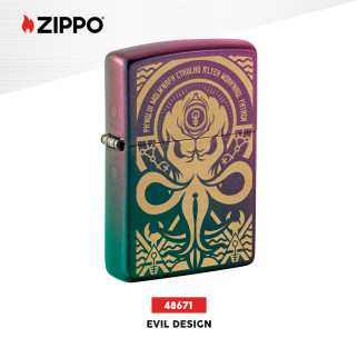 Accendino Zippo mod. 48671 Evil Design Ricaricabile Antivento