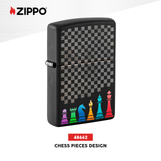 Accendino Zippo mod. 48662 Chess Pieces Design Antivento