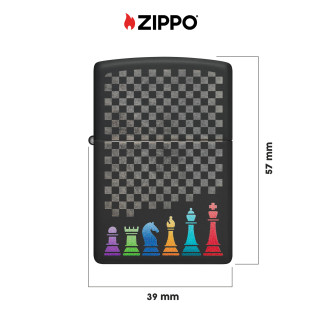 Accendino Zippo mod. 48662 Chess Pieces Design Antivento