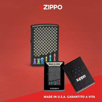 Accendino Zippo mod. 48662 Chess Pieces Design Antivento