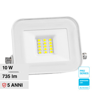 V-Tac Pro VT-44010 Faro LED 10W IP65 Chip Samsung Bianco